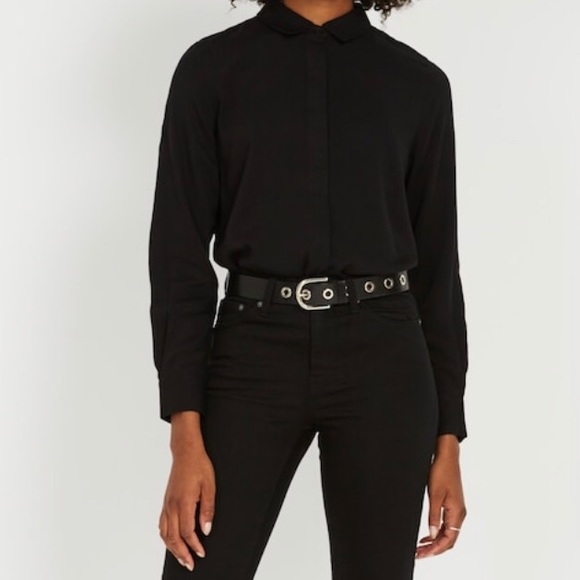 COPY - NWOT CHIC BLACK BLOUSE - Picture 1 of 5